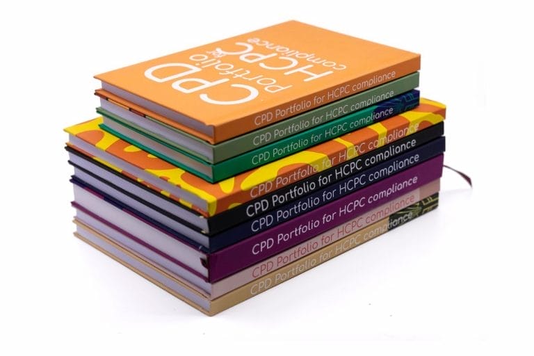 Stack of HCPC CPD Portfolios