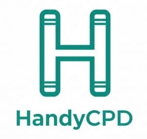 HandyCPD logo featuring a stylised letter H