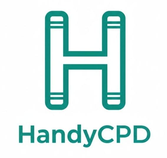 HandyCPD logo featuring a stylised letter H